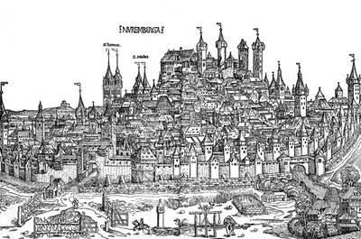 Vista de Nurnburg no século XV 作： Hartmann Schedel