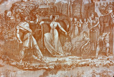 Le Solitaire au Pont du Torrent (急流に架かる橋の隠者) (調度品生地) 作： Hartmann et Fils