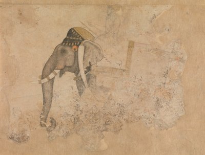 象と騎手」 1640年頃 作： Hashim.