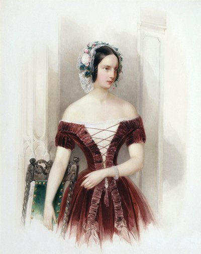 ロシアの大公アレクサンドラ・ニコラエヴナ、1825-1844、c1840。 作： Hau