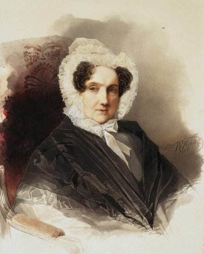 アンナ伯爵夫人の肖像Vladimirovna Bobrinskaya 1769-1846、1837 作： Hau
