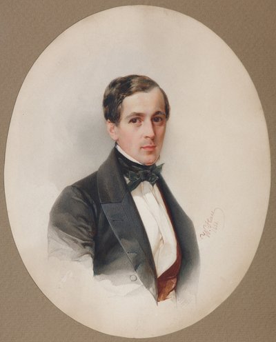 フョードル・ニコラエビッチ・チェリシェフの肖像1811-1881、1851 作： Hau
