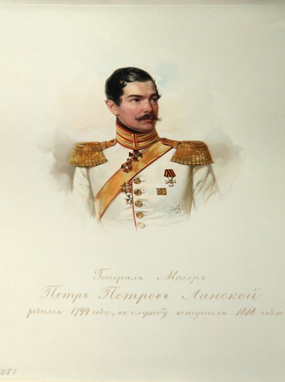 ピョートル将軍ペトロヴィッチランスコイ1799-1877年の肖像 作： Hau