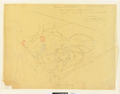 Castel d&39;Orgeval、Parc de Beausejour、M Laurentの所有物（Garden Plan、Castle d&39;Orgeval、Propert 作： Hector Guimard