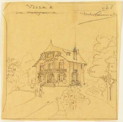 ヴィラの斜視図 作： Hector Guimard