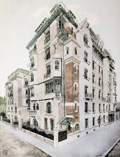 ヘクトル・ギマールの本（1867-1942）のイラスト「カステル・ベレンジャー」 作： Hector Guimard