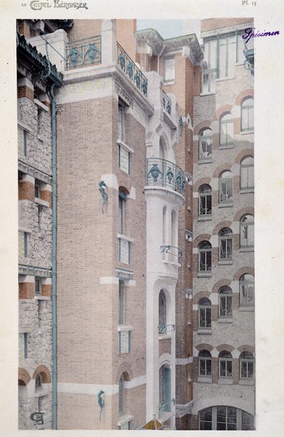 建築家ヘクトール・ギマール（1867-1942）が手がけたカステル・ベランジェ（1897-1898）の眺め。 作： Hector Guimard