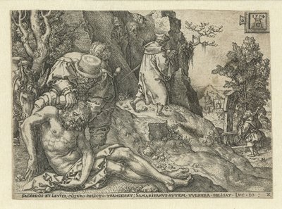 善きサマリア人は傷を負いやすい 良きサマリア人のたとえ（シリーズタイトル） 作： Heinrich Aldegrever