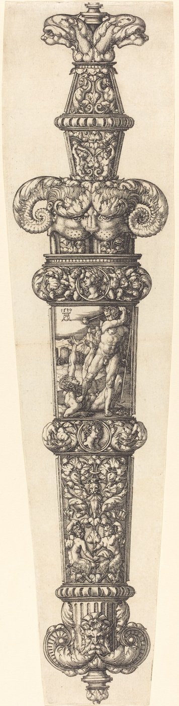 カインとアベルの短剣鞘のデザイン、1539 年。 作： Heinrich Aldegrever