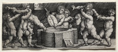 井戸で裸の 8 人の子供 作： Heinrich Aldegrever