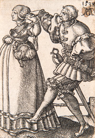 シリーズ「The Small Wedding Dancers」より、1538年。 作： Heinrich Aldegrever