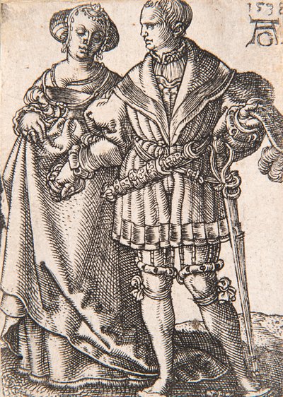 シリーズ「The Small Wedding Dancers」より、1538年。 作： Heinrich Aldegrever