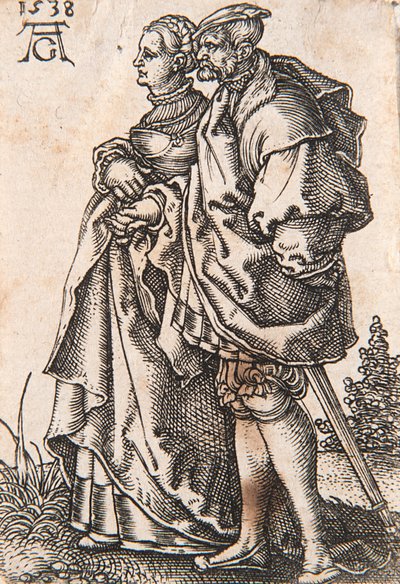 シリーズ「The Small Wedding Dancers」より、1538年。 作： Heinrich Aldegrever