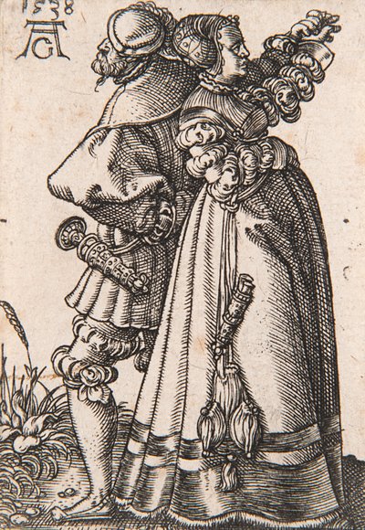 シリーズ「The Small Wedding Dancers」より、1538年。 作： Heinrich Aldegrever