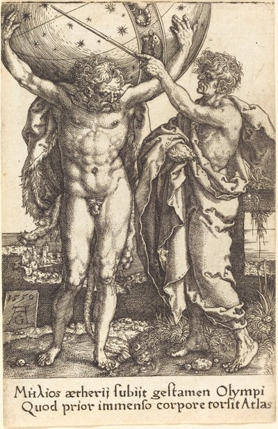 ヘラクレスとアトラス 作： Heinrich Aldegrever