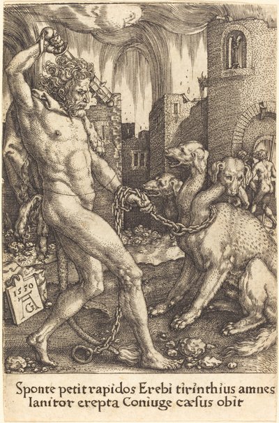 ヘラクレスとケルベロス 作： Heinrich Aldegrever