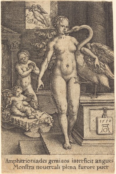 子供の頃のヘラクレス 作： Heinrich Aldegrever