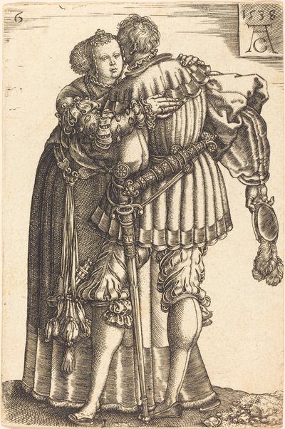 大規模なウェディング ダンサー、1538 年。 作： Heinrich Aldegrever