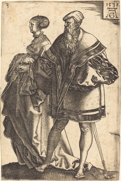 大規模なウェディング ダンサー、1538 年。 作： Heinrich Aldegrever