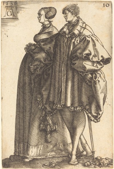 大規模なウェディング ダンサー、1538 年。 作： Heinrich Aldegrever