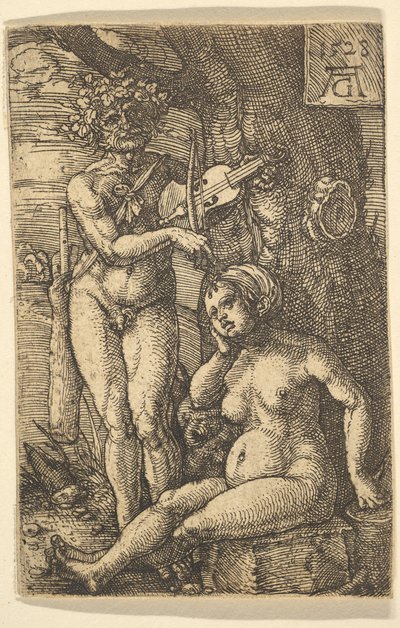 オルフェウスとエウリュディケ、1528年。 作： Heinrich Aldegrever