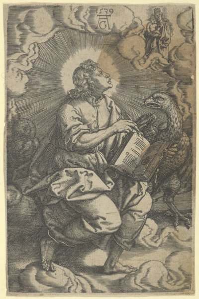 『四人の伝道者』より、聖ヨハネ、1539年。 作： Heinrich Aldegrever