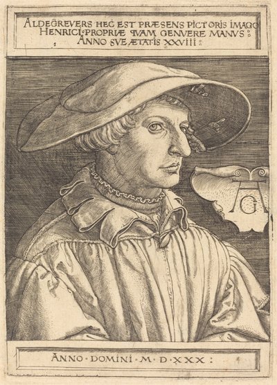 自画像 作： Heinrich Aldegrever