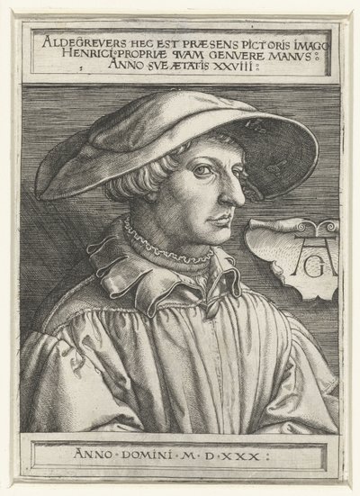 自画像 作： Heinrich Aldegrever