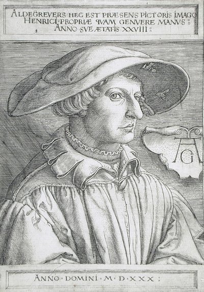 自画像 作： Heinrich Aldegrever