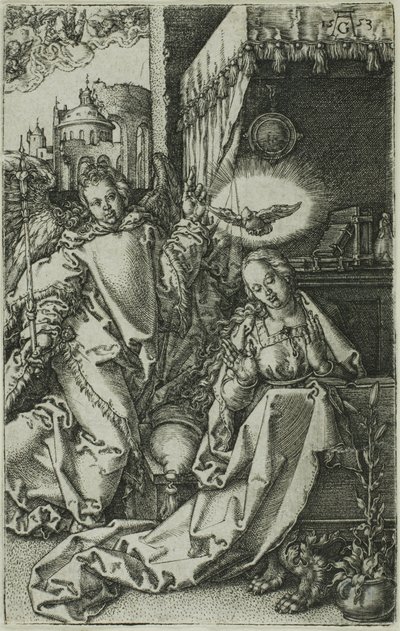 受胎告知 作： Heinrich Aldegrever
