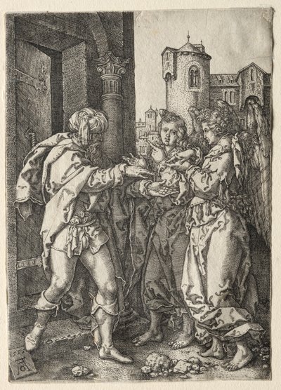 ロットの物語、1555年。 作： Heinrich Aldegrever