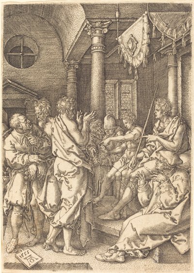 ダニエルの証言によって有罪判決を受けた二人の長老、1555年。 作： Heinrich Aldegrever