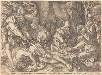 盗賊の中の旅人 作： Heinrich Aldegrever
