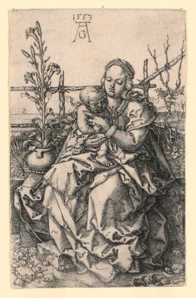 聖母子 作： Heinrich Aldegrever