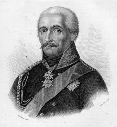 アダム・スミスによって彫刻されたゲハルト・レーベレヒト・フォン・ブルーシェ将軍（彫刻） 作： Heinrich Anton Dahling
