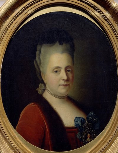 レディ・イン・ウェイティング・プリンセス・ダリア・アレクセイエヴナ・ゴリチナの肖像1724-1798、1772 作： Heinrich Buchholz