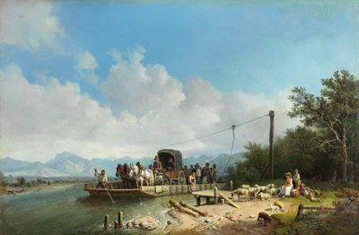ハインリッヒ・ビュルケルのフェリー（1867年頃 作： Heinrich Burkel