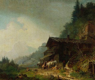 バイエルンアルプスのフォージ 作： Heinrich Burkel