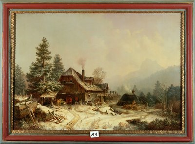 冬のオールドミル 作： Heinrich Burkel