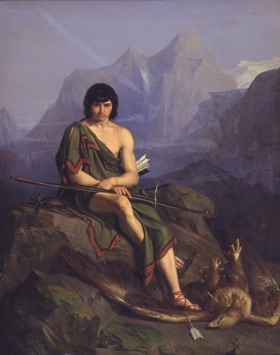ワシを倒して休む射手 作： Heinrich Eddelien