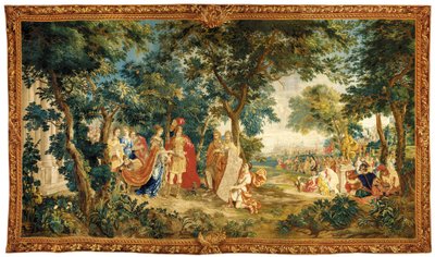 ブリュッセルの歴史的タペストリー、17世紀後半（ウールとシルク） 作： Heinrich II Reydams