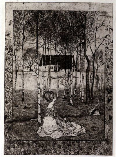 春（エッチング） 作： Heinrich Vogeler