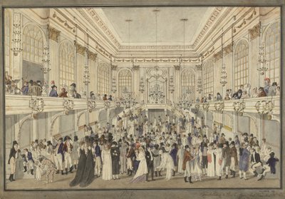 ウィーン王宮のレドゥーテンザールの仮面舞踏会、c。 1815年。 作： Heinrich Joseph Schütz