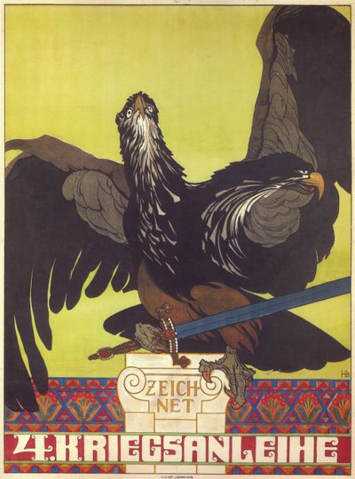 Souscrivez au 4eme emprunt pour la guerre - Subscribe to the fourth war loan - Lefler, Heinrich (1863-1919) - 1916 - カラーリトグラフ - 個人蔵 作： Heinrich Lefler