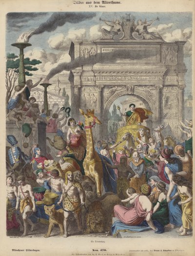 ローマの凱旋（彩色済み彫刻 作： Heinrich Leutemann