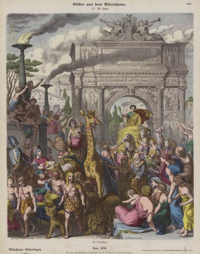 ローマの凱旋（彩色済み彫刻 作： Heinrich Leutemann