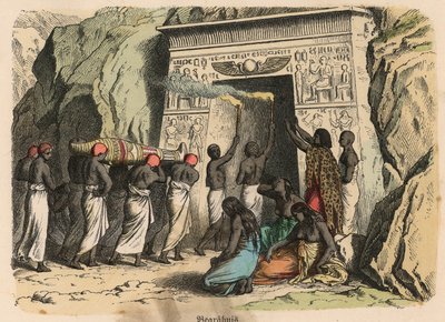 古代エジプト古代エジプト：儀礼的な葬儀儀式 作： Heinrich Leutemann