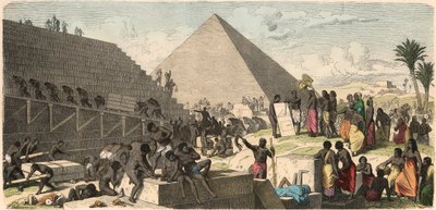 古代エジプト：ピラミッドを建てる、1866年 作： Heinrich Leutemann