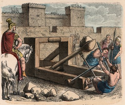 古代ローマ武器の種類、カタパルト 作： Heinrich Leutemann