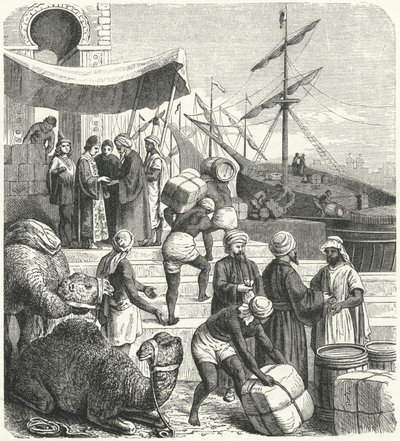 アラブの商人たち（彫刻 作： Heinrich Leutemann